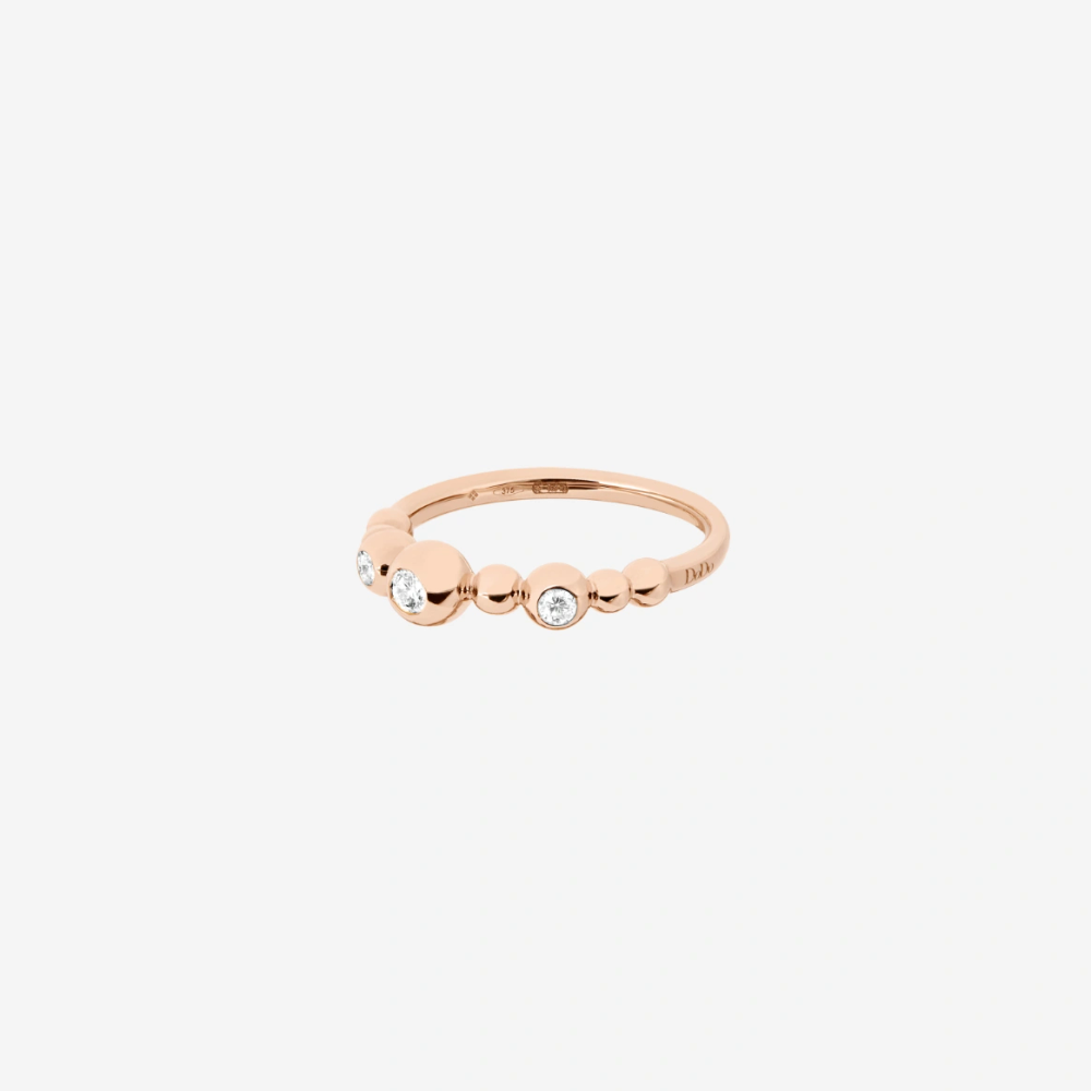 Bague Bollicine Or Rose &amp; Diamants Blancs