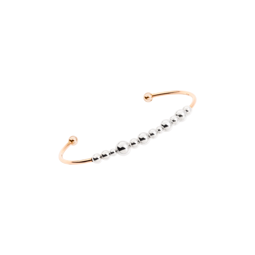 Bracelet Jonc Bollicine Or Rose &amp; Argent