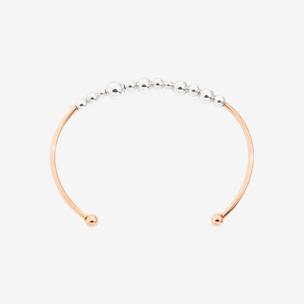 Bracelet Jonc Bollicine Or Rose &amp; Argent