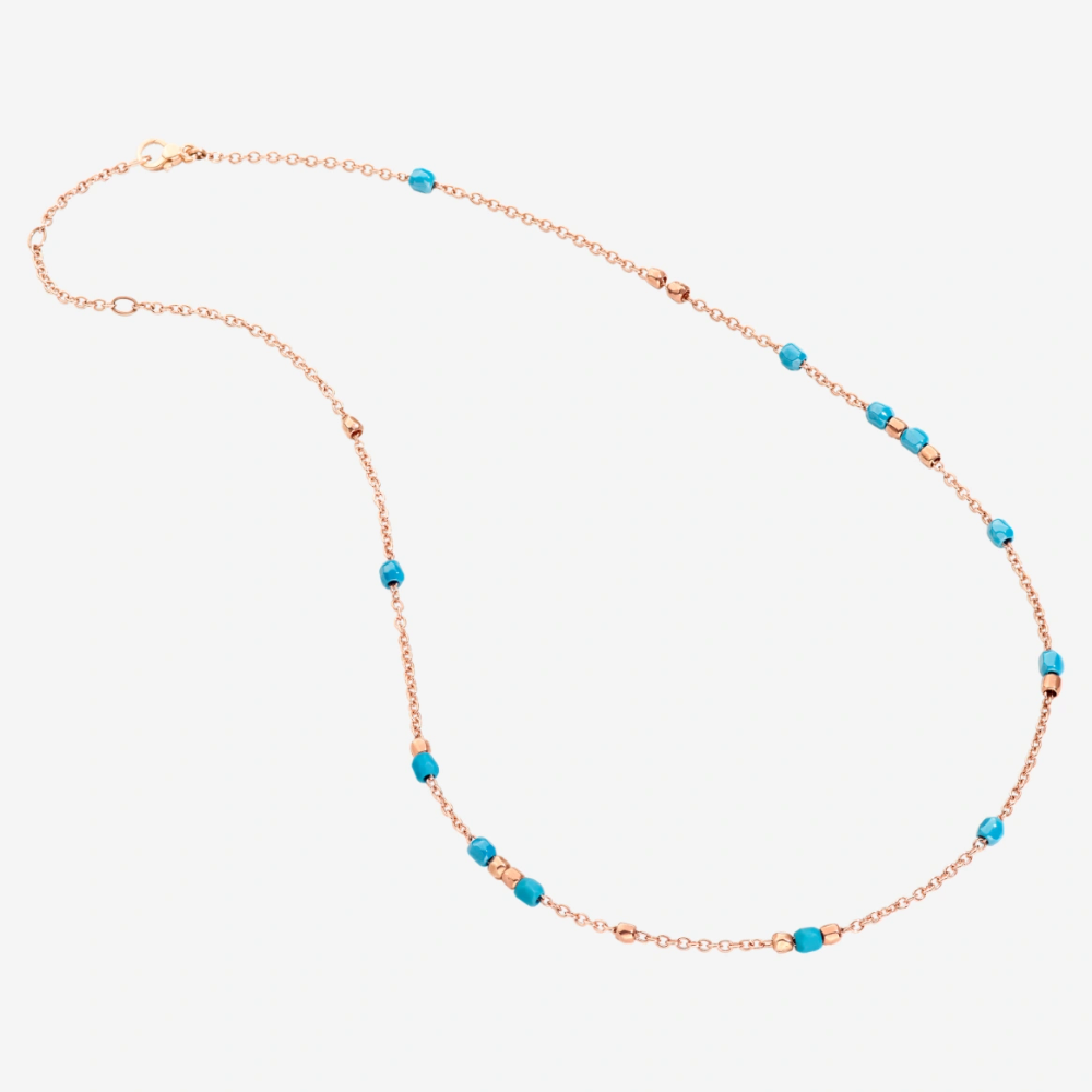 Collier Mini Granelli Or Rose &amp; Céramique
