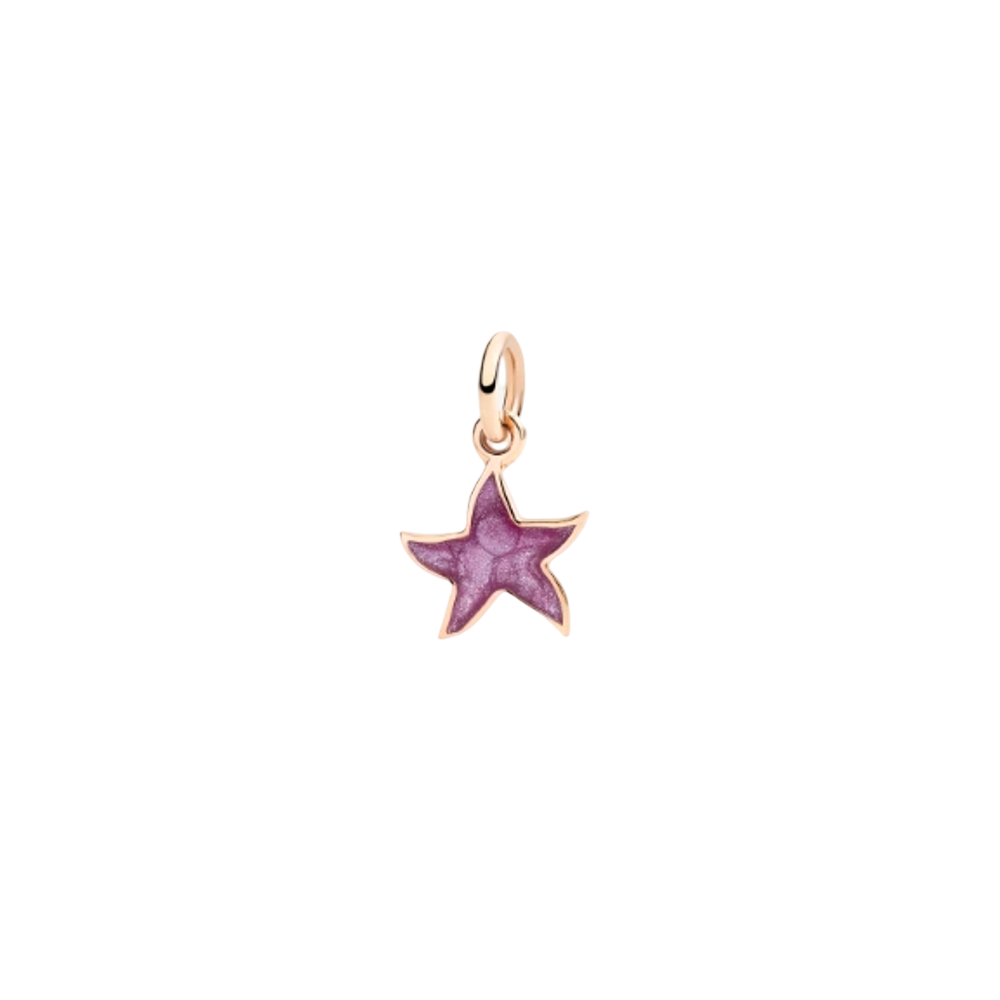 Rose Gold &amp; Enamel Star Charm
