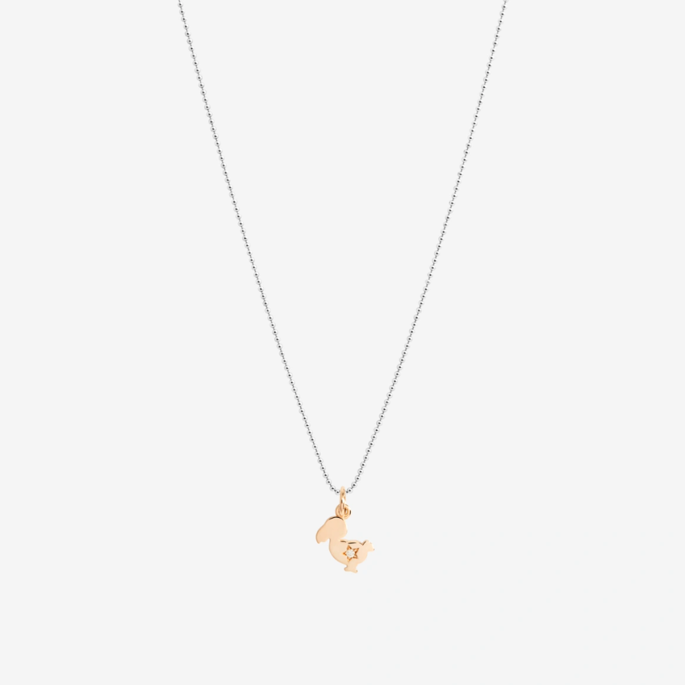 Pendentif Dodo Junior Or Rose &amp; Diamant