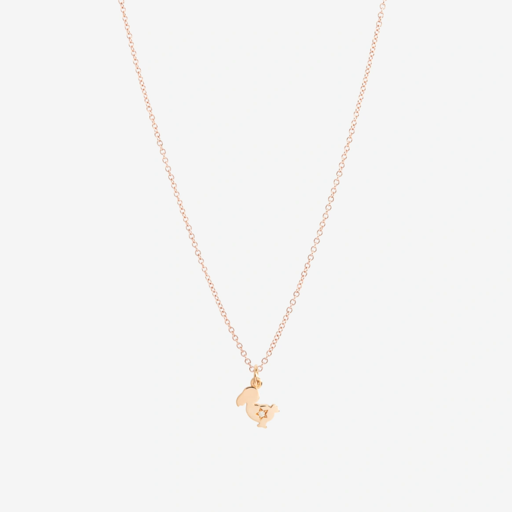 Pendentif Dodo Junior Or Rose &amp; Diamant