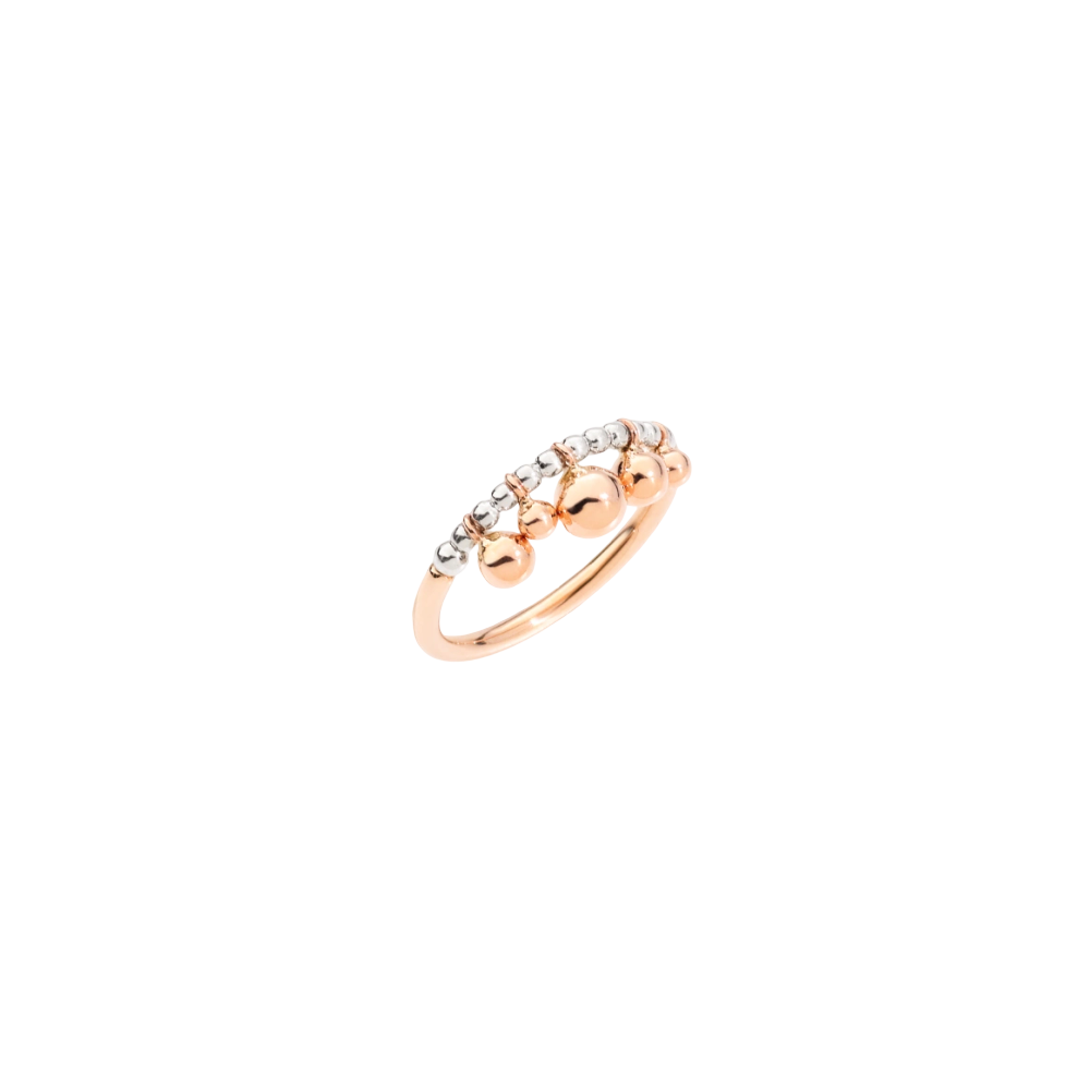Bague Bollicine Or Rose &amp; Argent