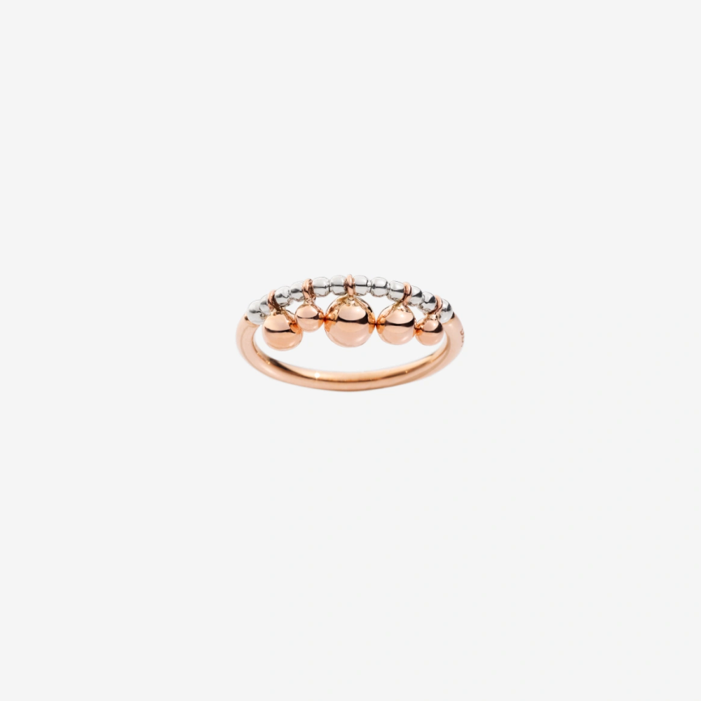 Bague Bollicine Or Rose &amp; Argent