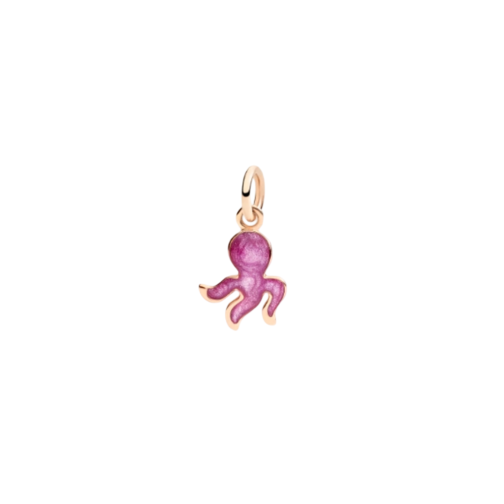 Rose Gold &amp; Enamel Octopus Charm