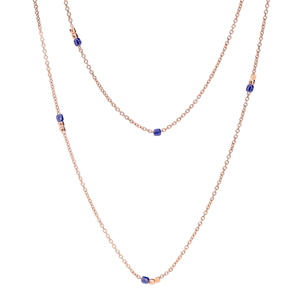 Collier Mini Granelli Or Rose &amp; Céramique