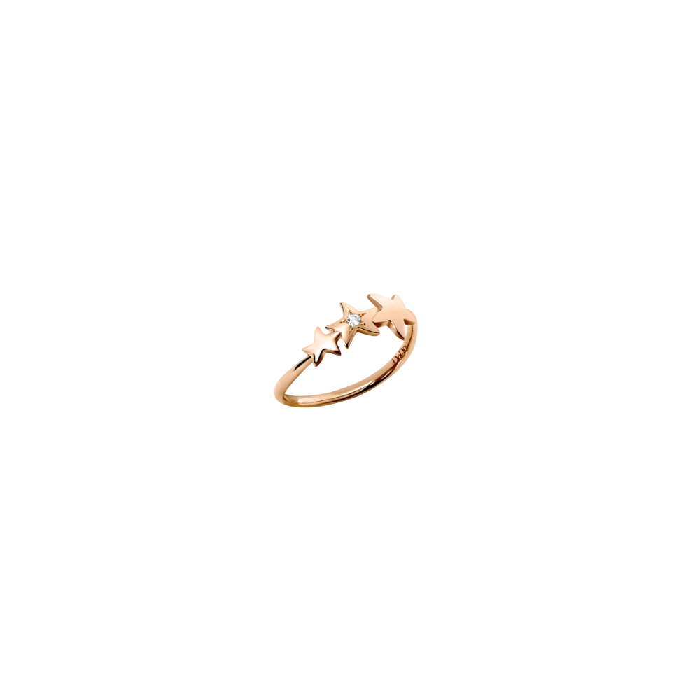 Ring Stellina Roségold Und Weisser Diamant