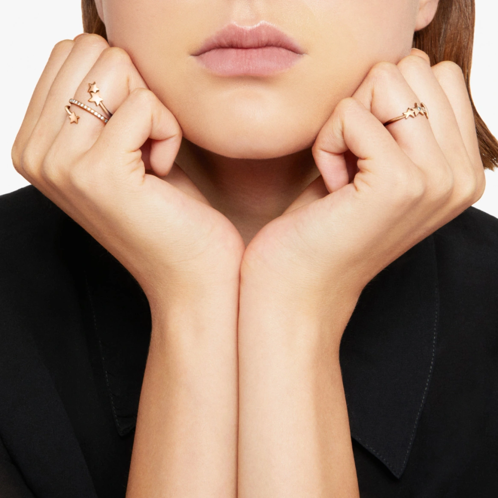 Ring Stellina Roségold Und Weisser Diamant