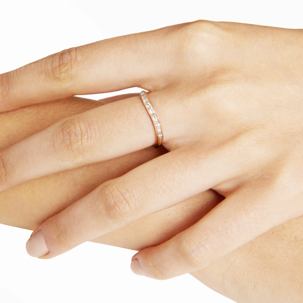 Bague Essentials Or Rose &amp; Diamants Blancs