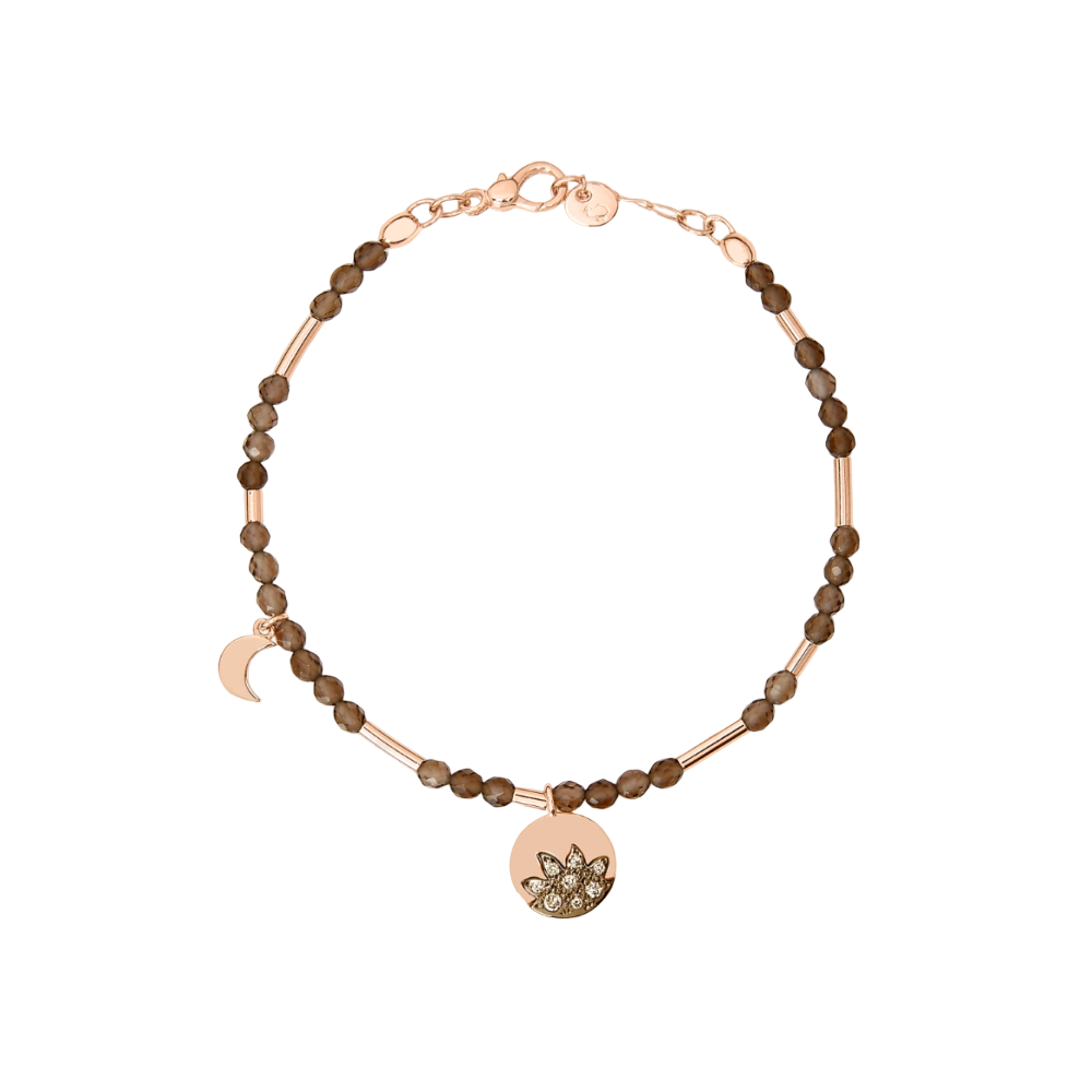 Bracelet M&amp;s Or Rose, Quartz &amp; Diamants