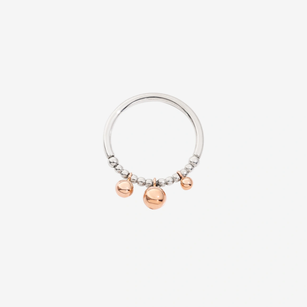 Bague Bollicine Argent &amp; Or Rose