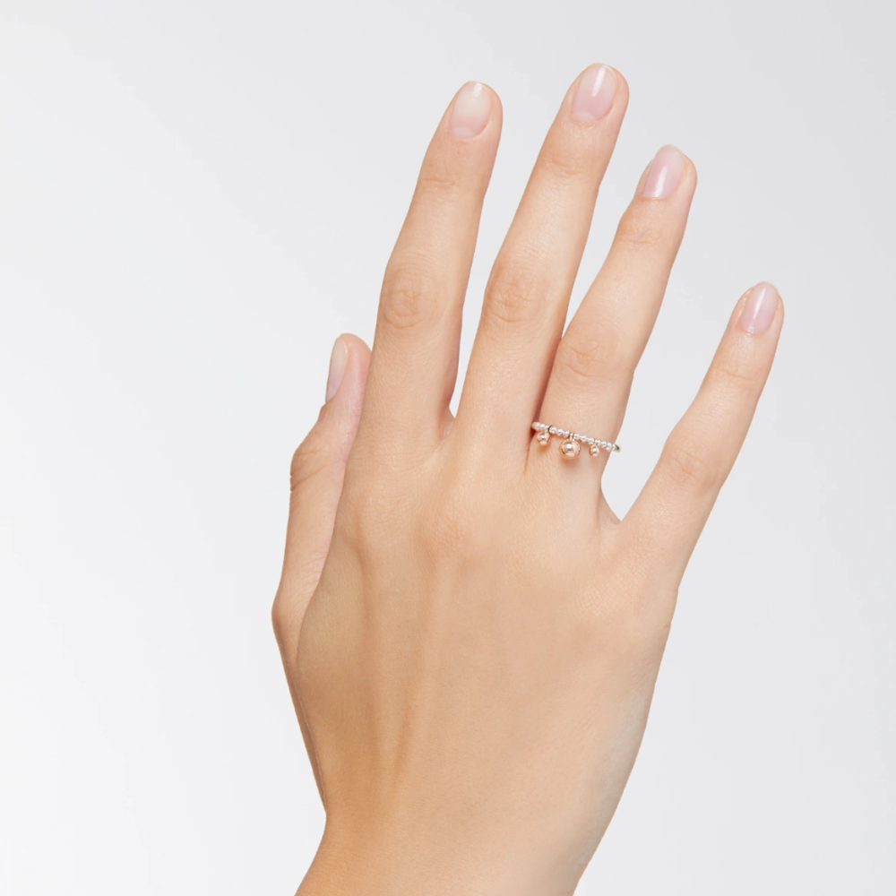 Bague Bollicine Argent &amp; Or Rose