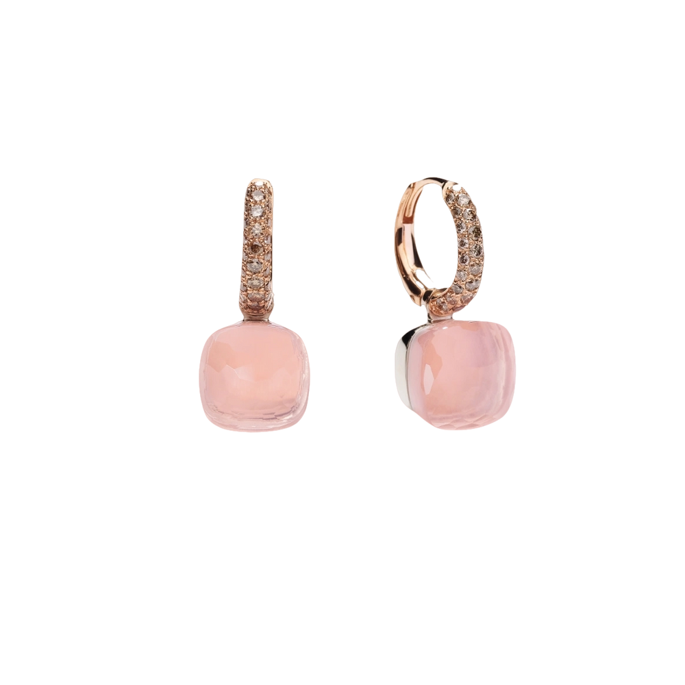 Boucles D’oreilles Nudo Quarzo Rosa Classic