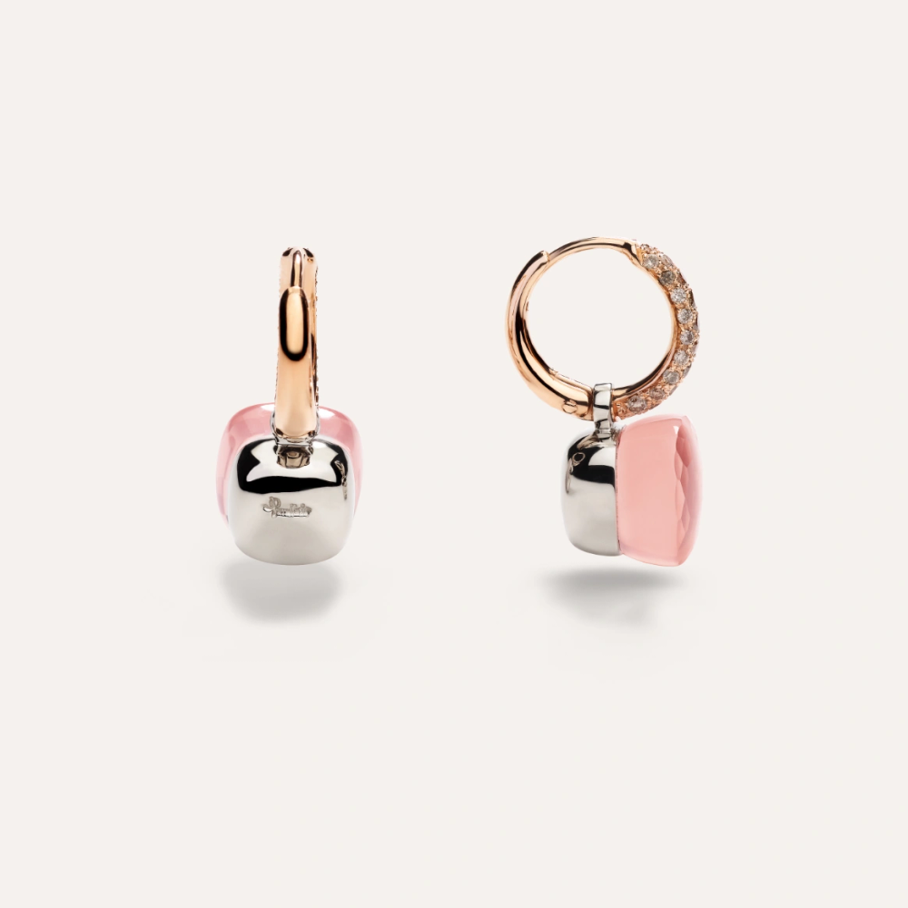 Boucles D’oreilles Nudo Quarzo Rosa Classic