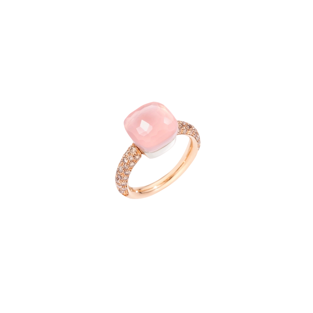 Klassischer Ring Nudo Aus Rosenquarz