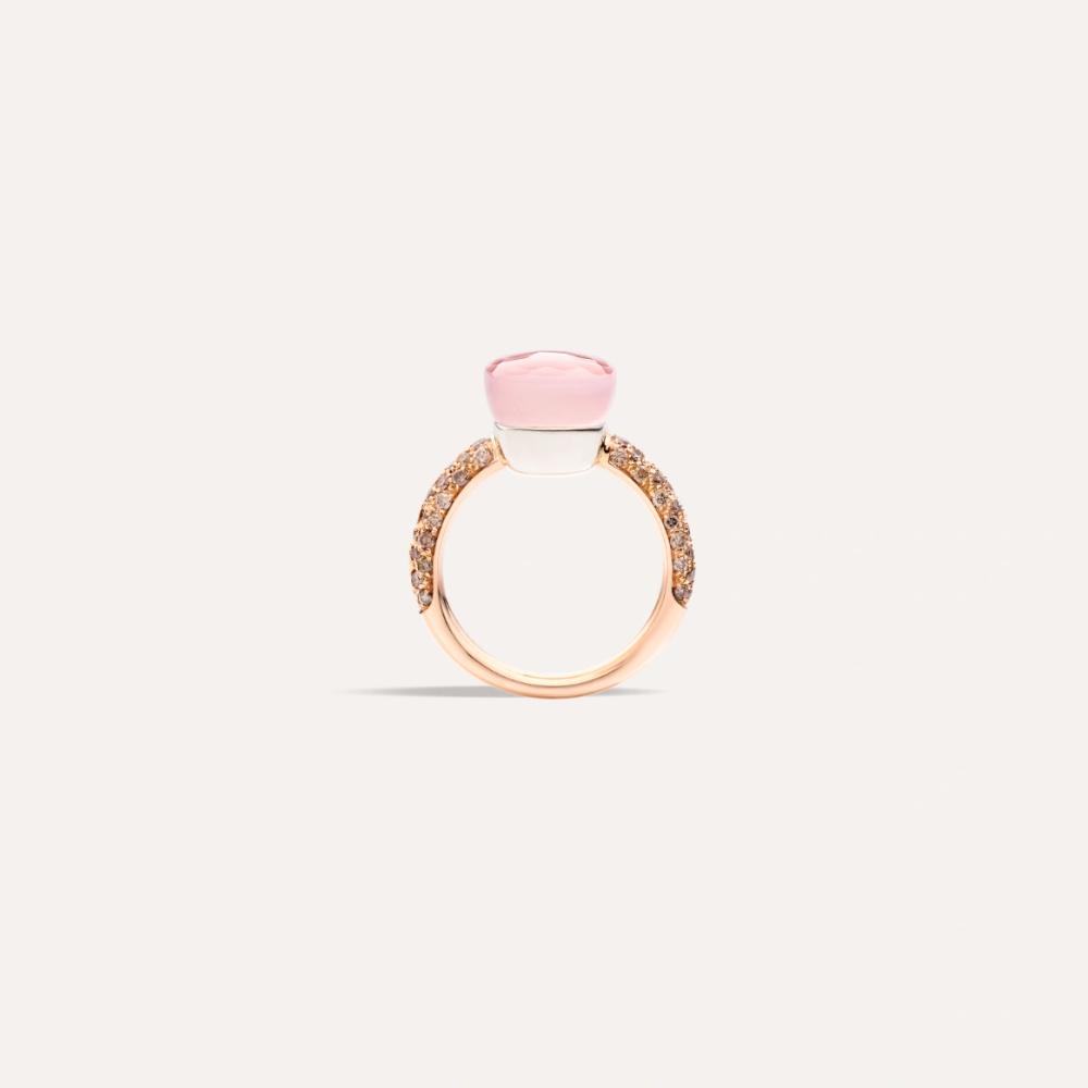 Klassischer Ring Nudo Aus Rosenquarz