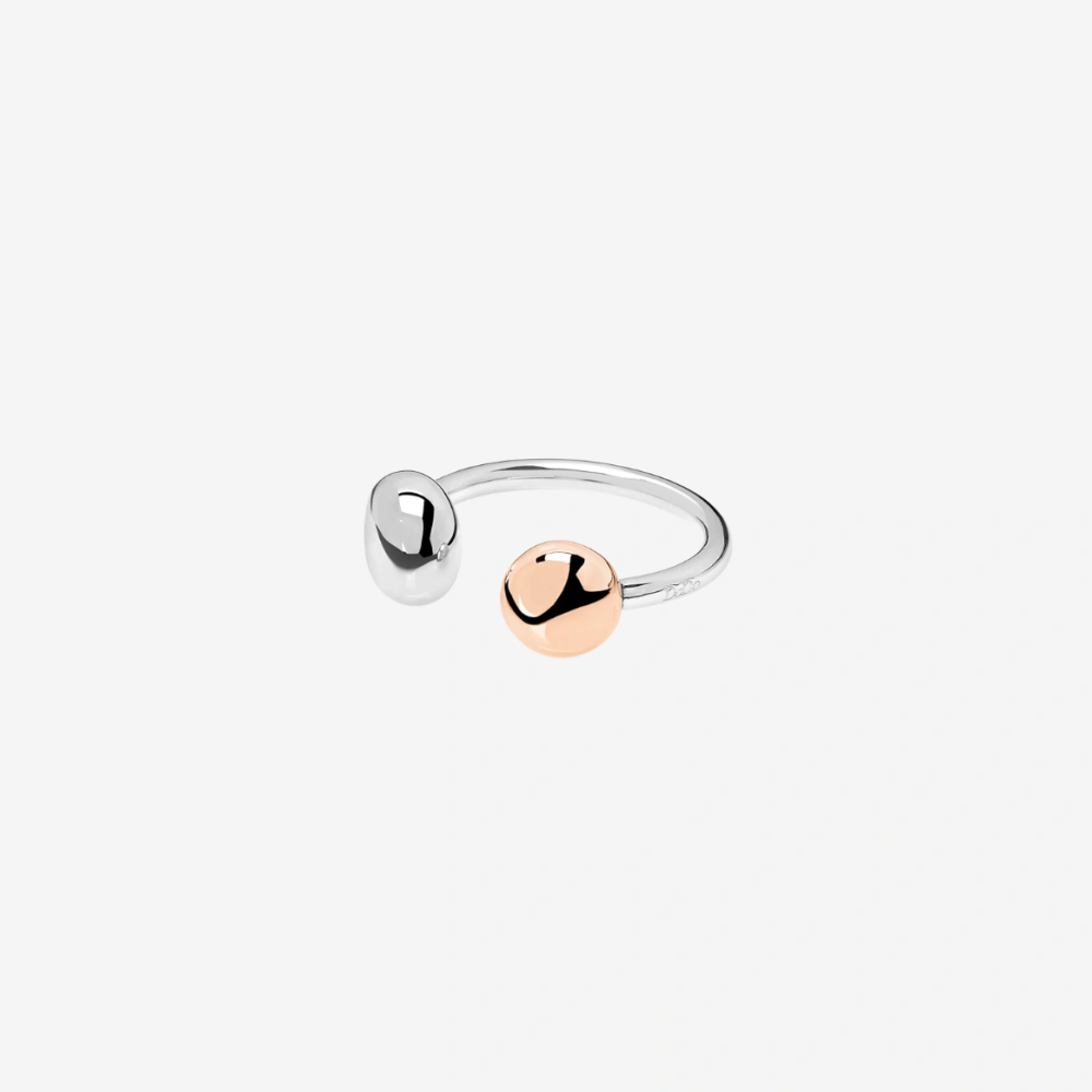 Ring Pepita Silber Und Roségold