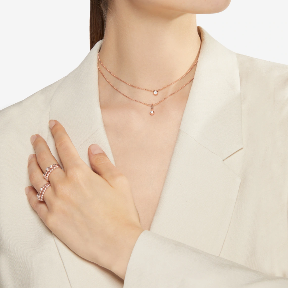 Rose Gold &amp; White Diamond Bollicine Charm