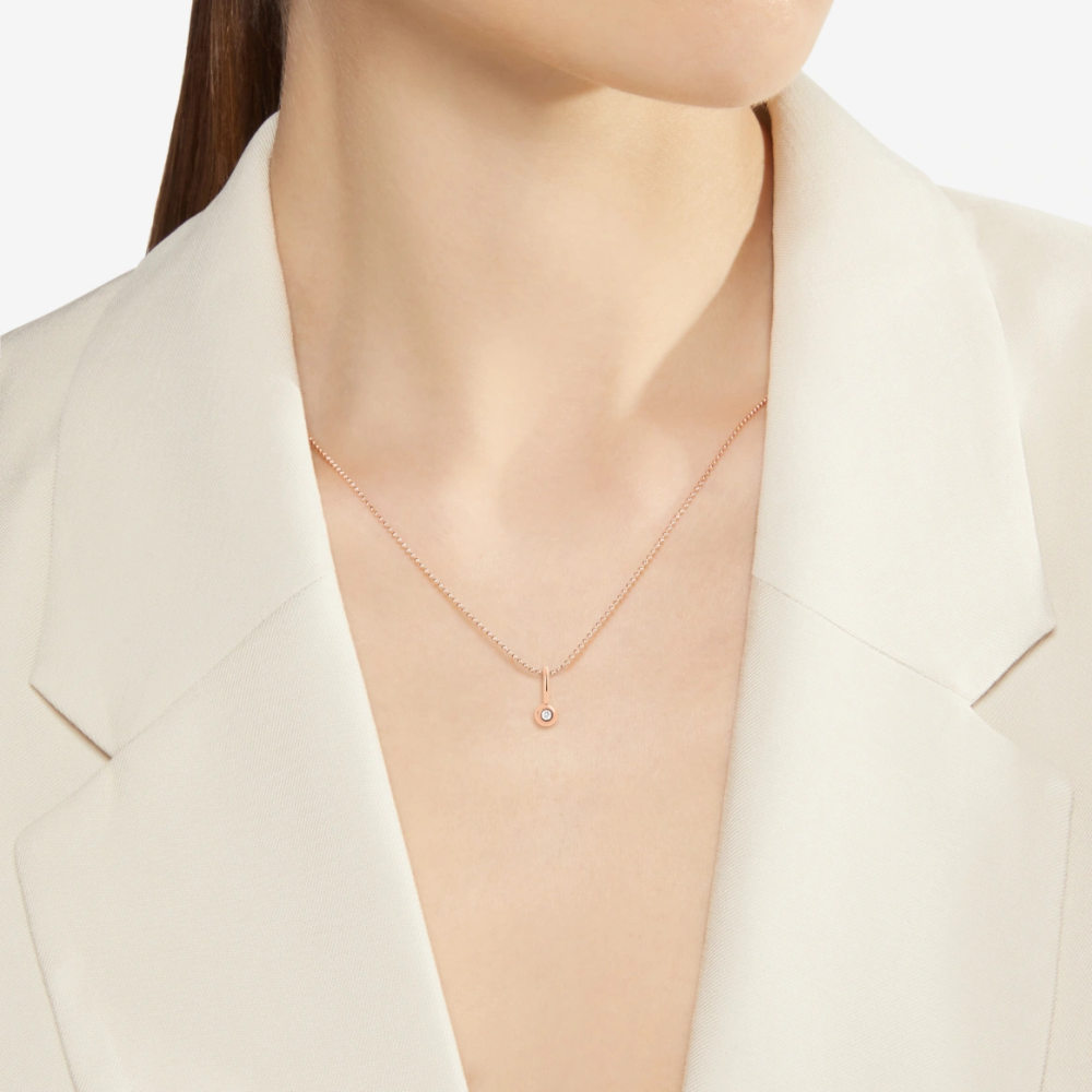 Rose Gold &amp; White Diamond Bollicine Charm