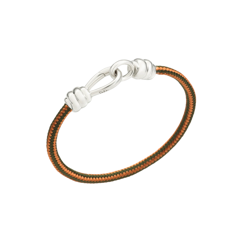 Silver &amp; Cord Nodo Bracelet