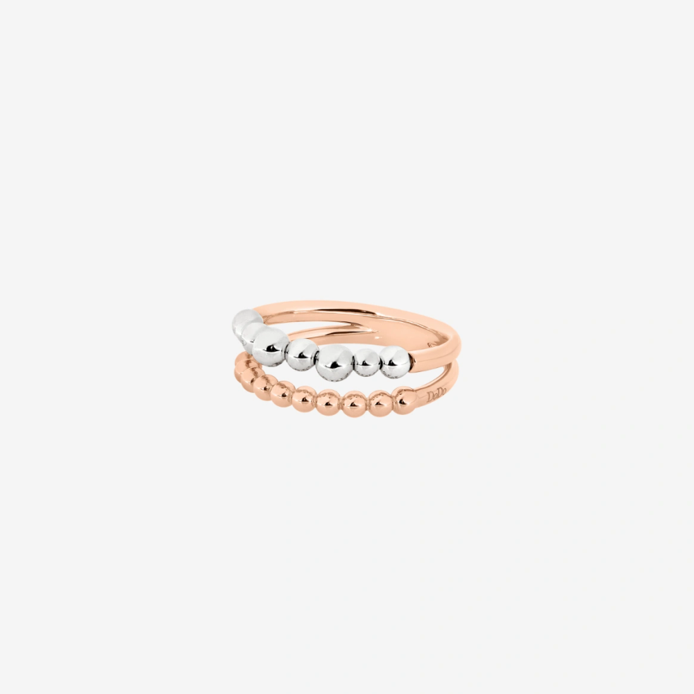 Bague Bollicine Or Rose &amp; Argent