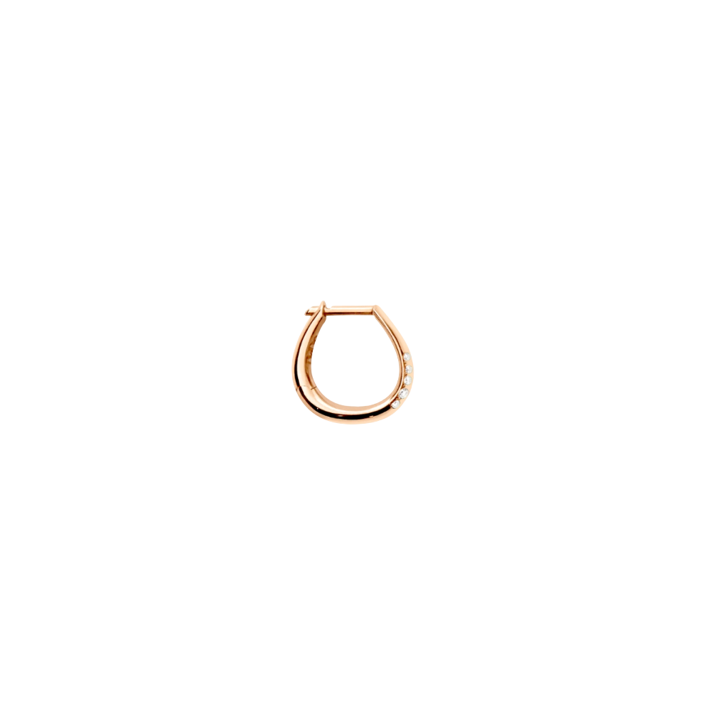 Rose Gold &amp; Diamond Essentials Hoop Earring