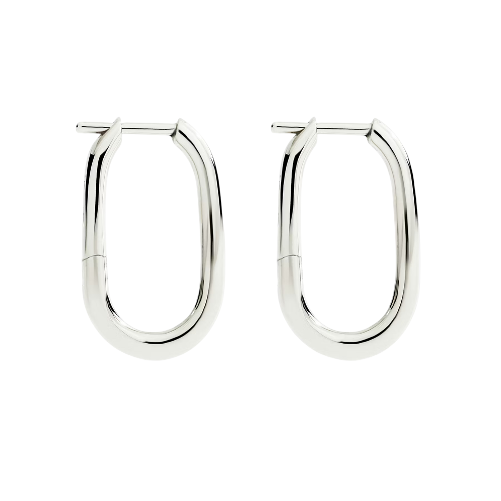 Silver Essentials Hoop Earrings