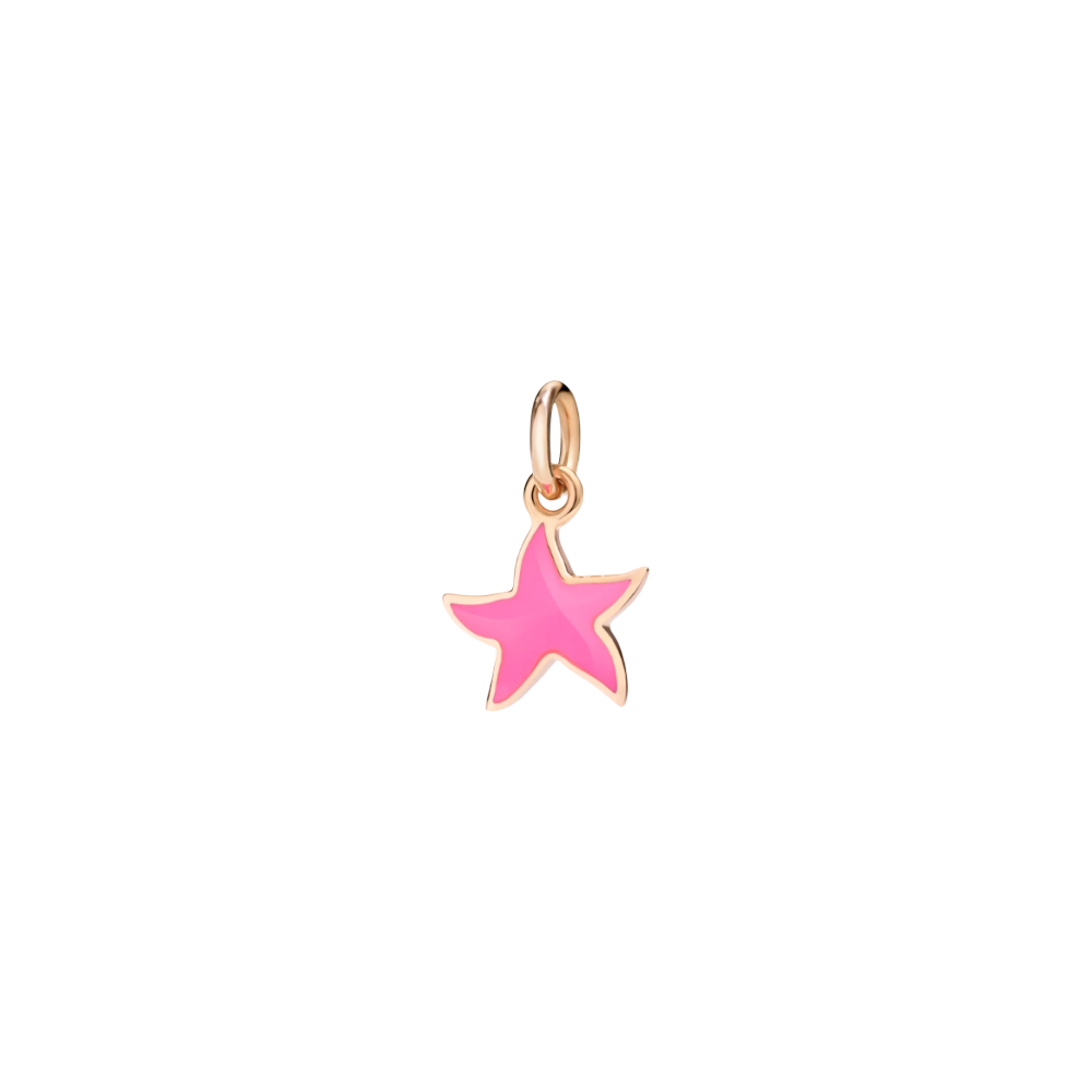 Rose Gold &amp; Enamel Star Charm