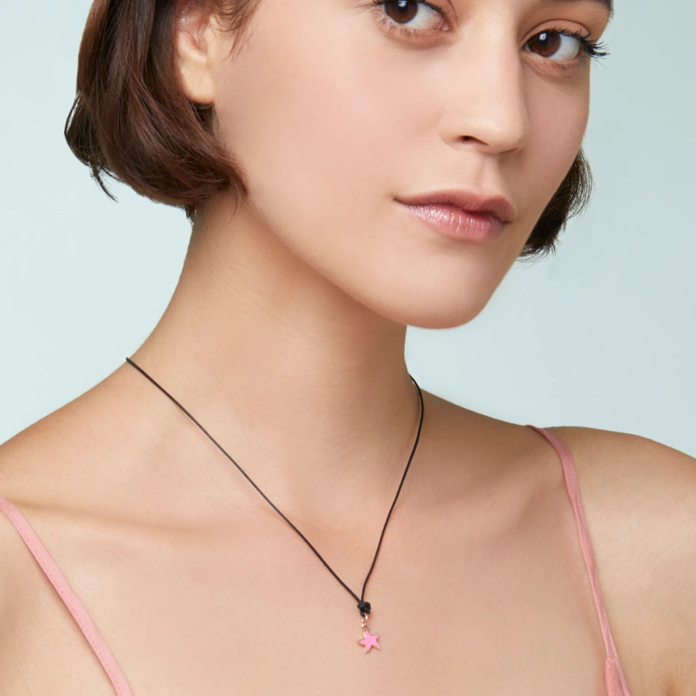Rose Gold &amp; Enamel Star Charm