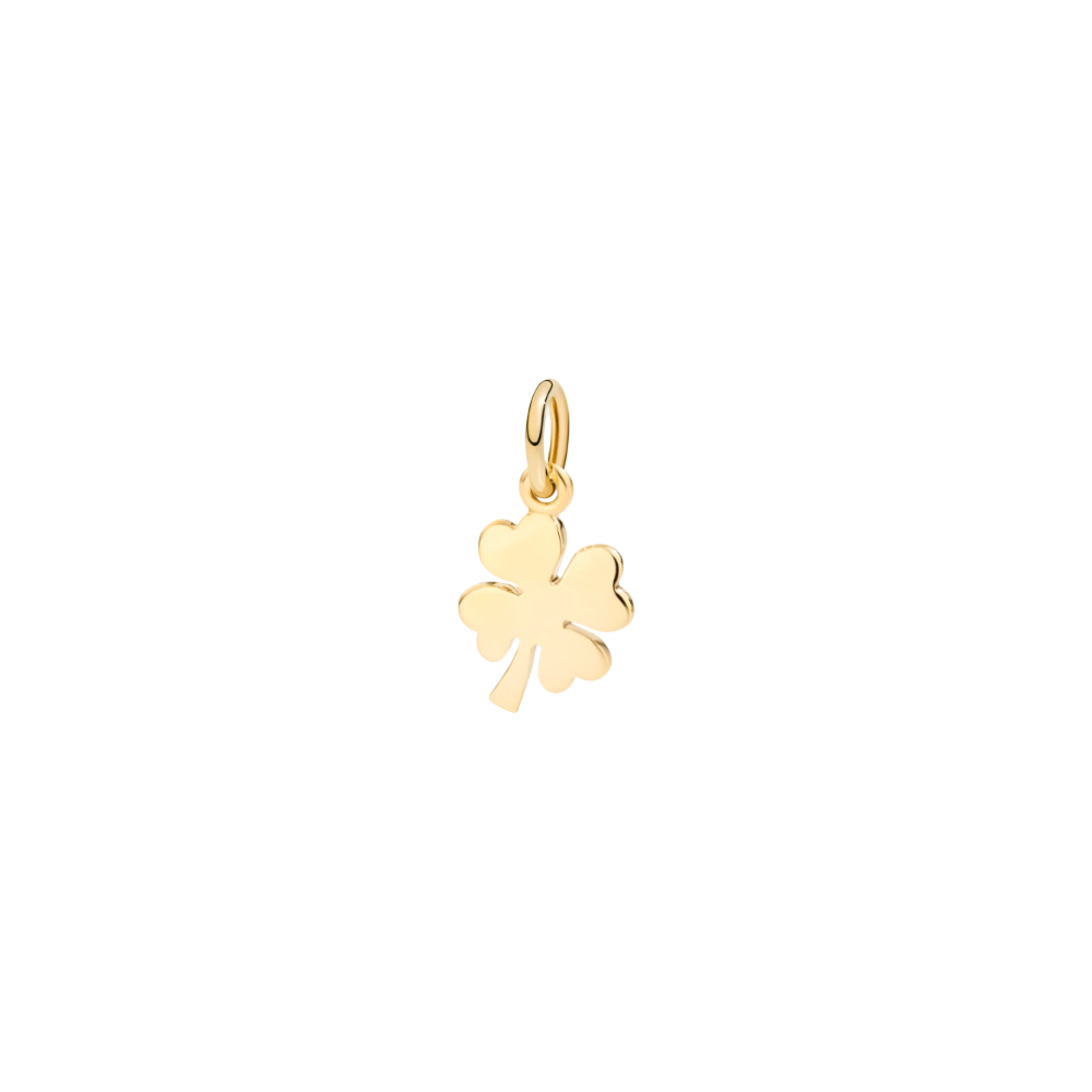 Yellow Gold Four Leaf Clover Charm