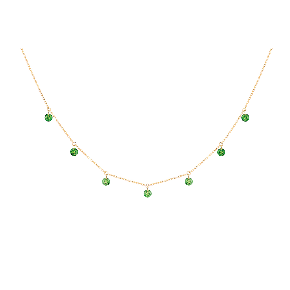 Confetti Green Necklace Yellow Gold – 0,90 Carat